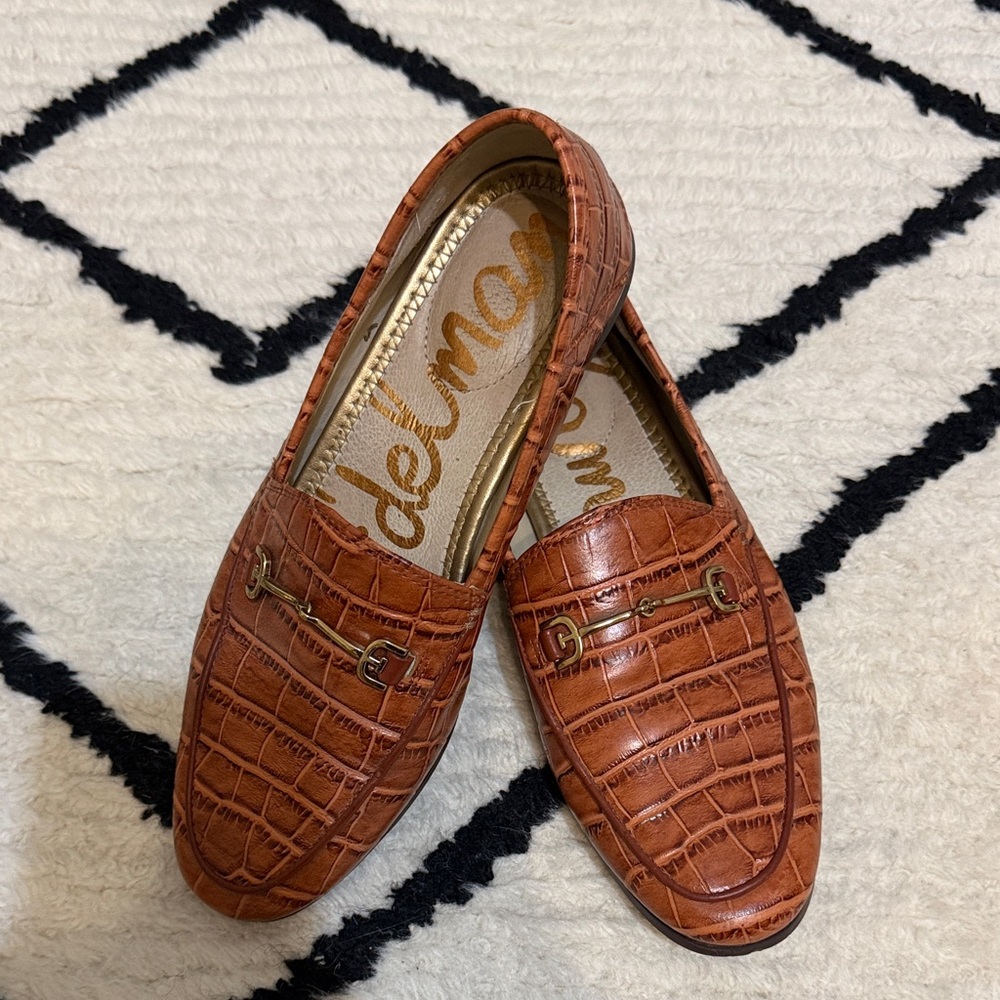 Sam Edelman Croc-Embossed Loafers